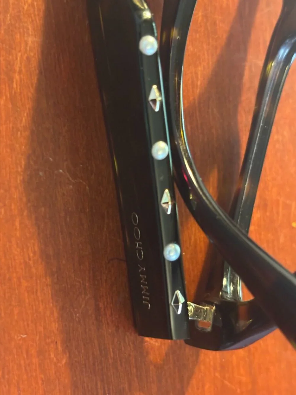 Jimmy Choo JC 3021H 5002 Havana Tortoise Eyeglasses Frames Gold Studs 52mm + CAS